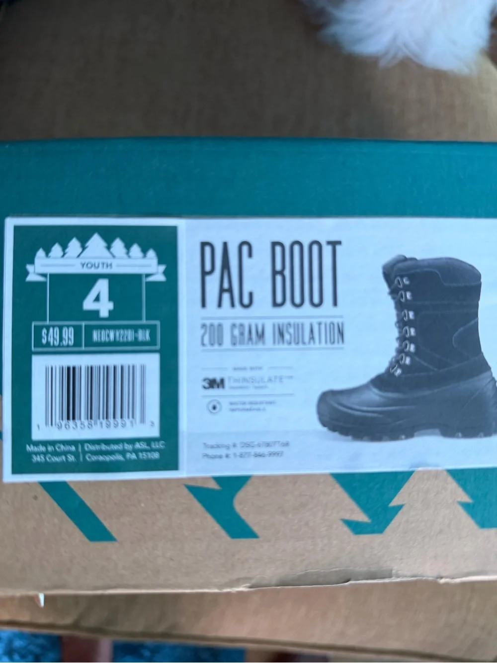 NEW Kids 4 Black Winter Snow Boots